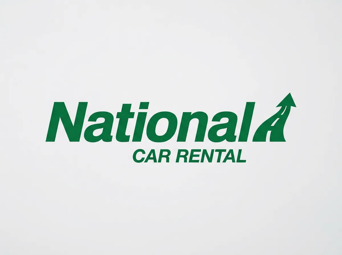 National Car Rental brand logo, white background, official green logo